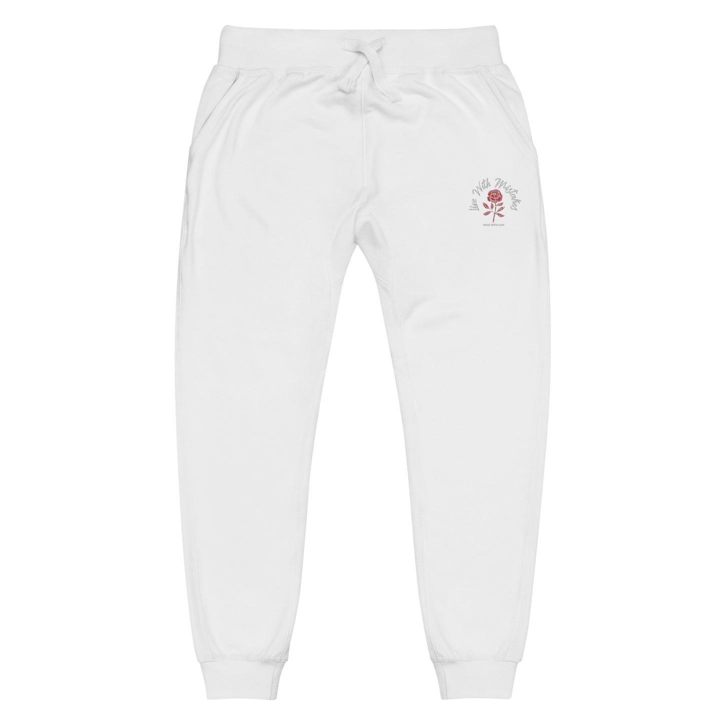 Live With Mistakes Joggers (White)