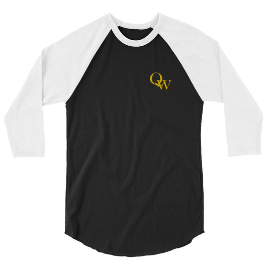 Quiet Work Baseball Tee Gold Embroidered