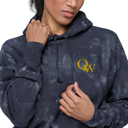 Quiet Work x Champion Hoodie Gold Embroidered